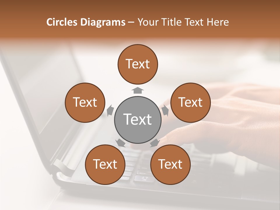 A Person Typing On A Laptop On A Table PowerPoint Template