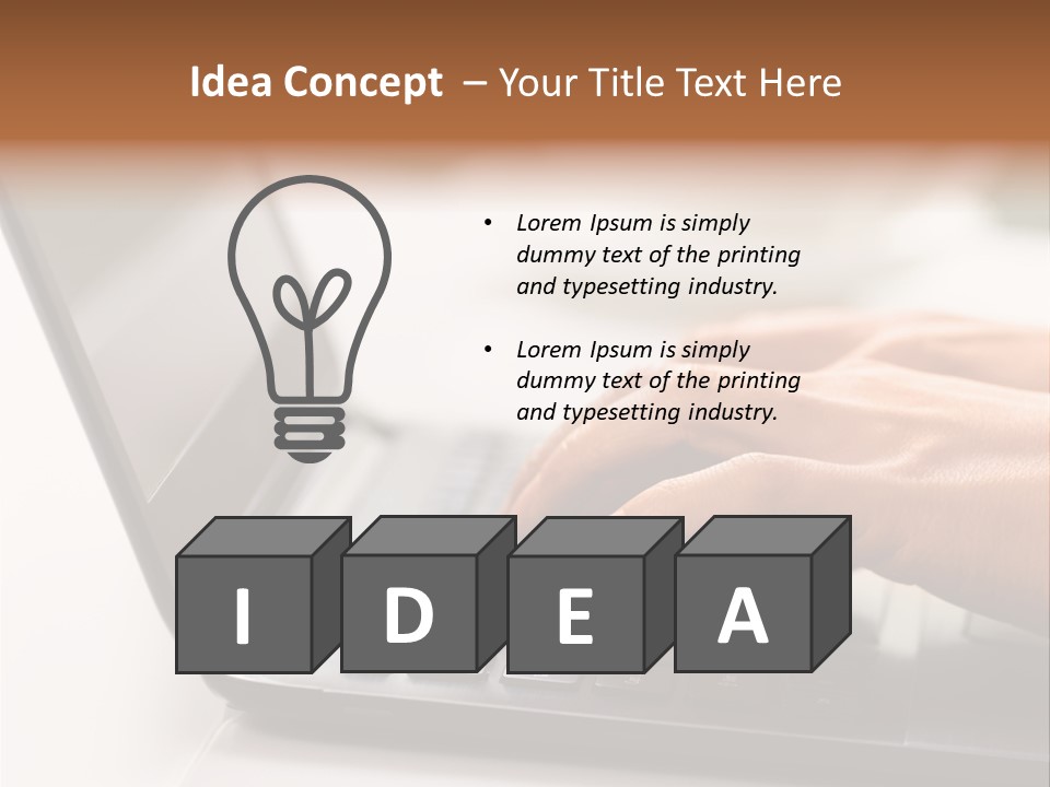 A Person Typing On A Laptop On A Table PowerPoint Template