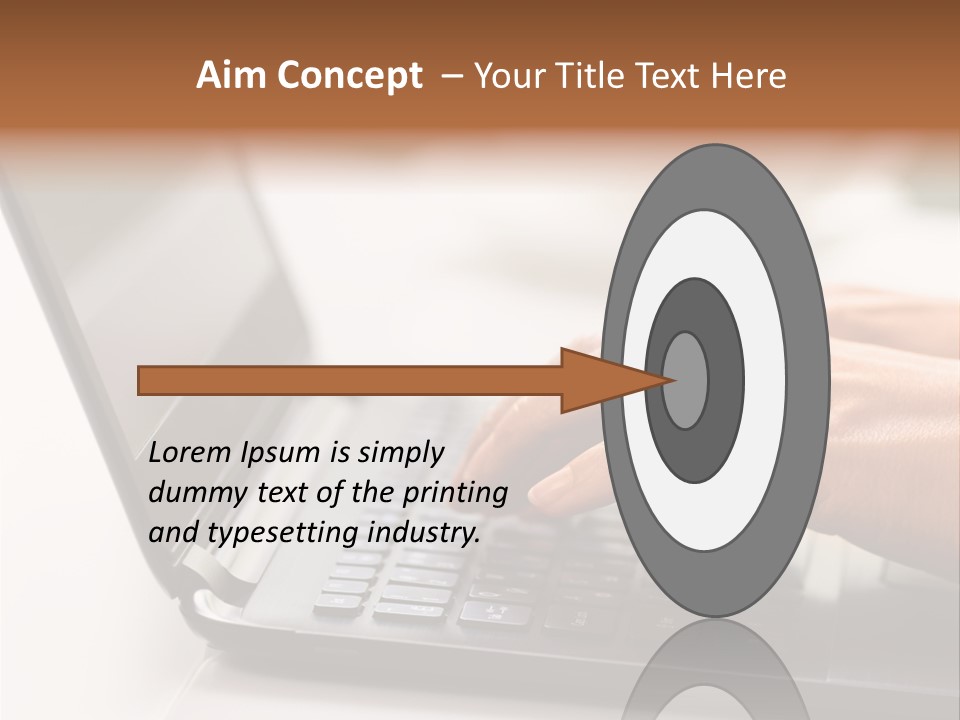 A Person Typing On A Laptop On A Table PowerPoint Template