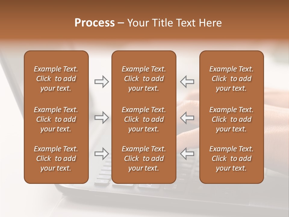 A Person Typing On A Laptop On A Table PowerPoint Template