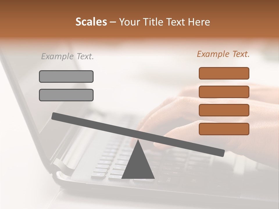 A Person Typing On A Laptop On A Table PowerPoint Template