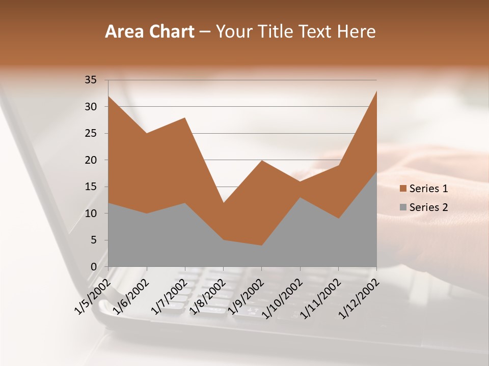 A Person Typing On A Laptop On A Table PowerPoint Template