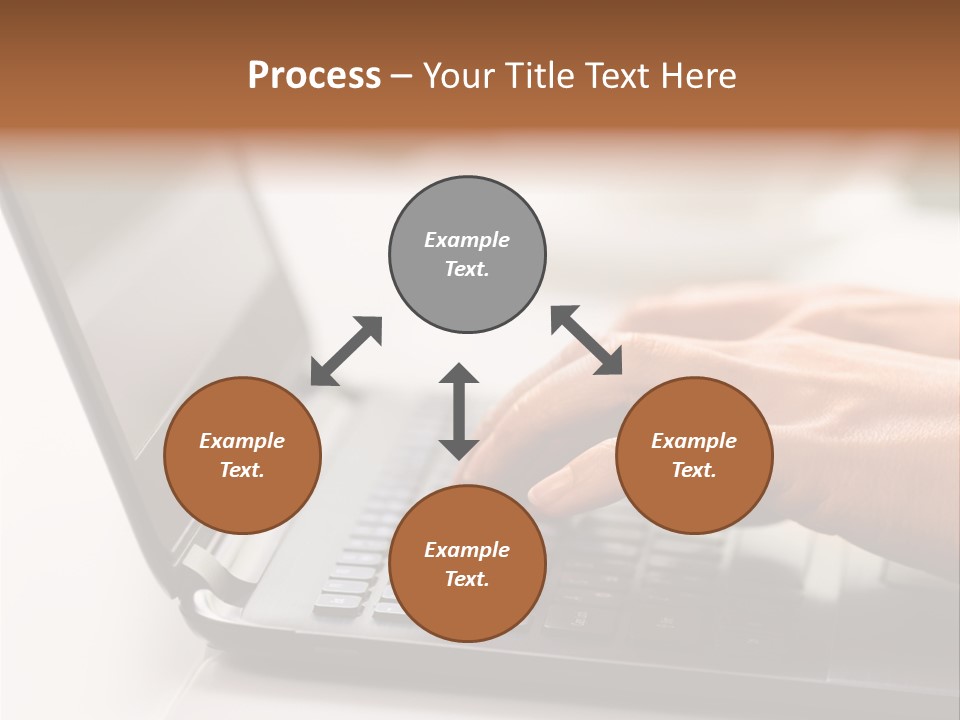 A Person Typing On A Laptop On A Table PowerPoint Template