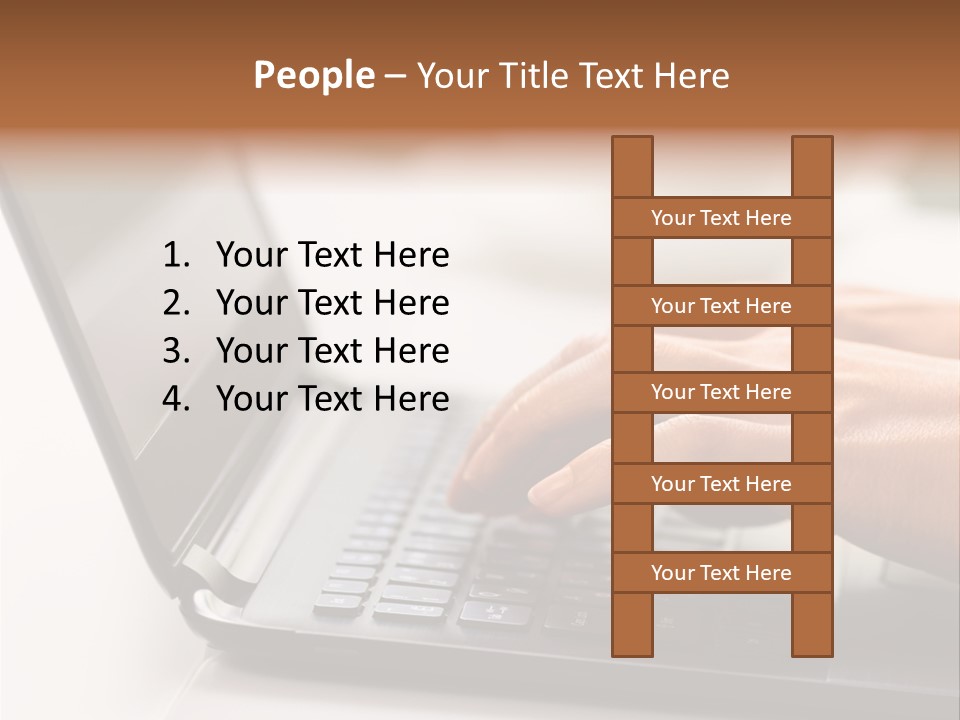 A Person Typing On A Laptop On A Table PowerPoint Template