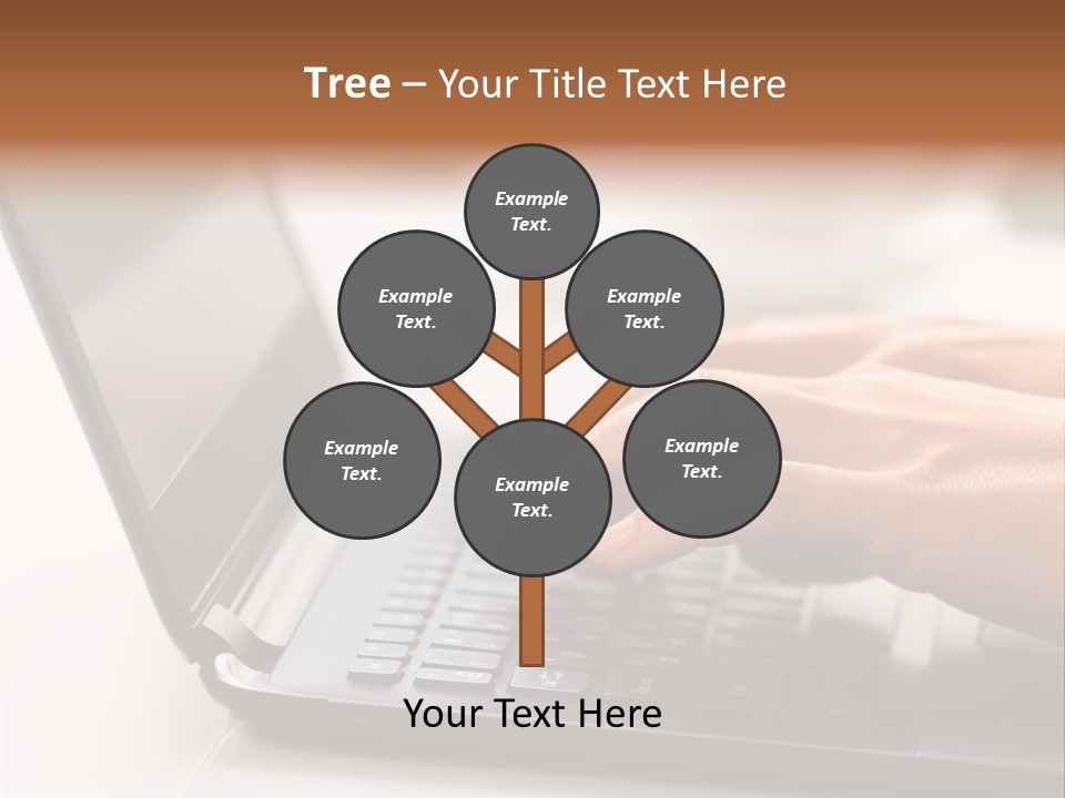 A Person Typing On A Laptop On A Table PowerPoint Template