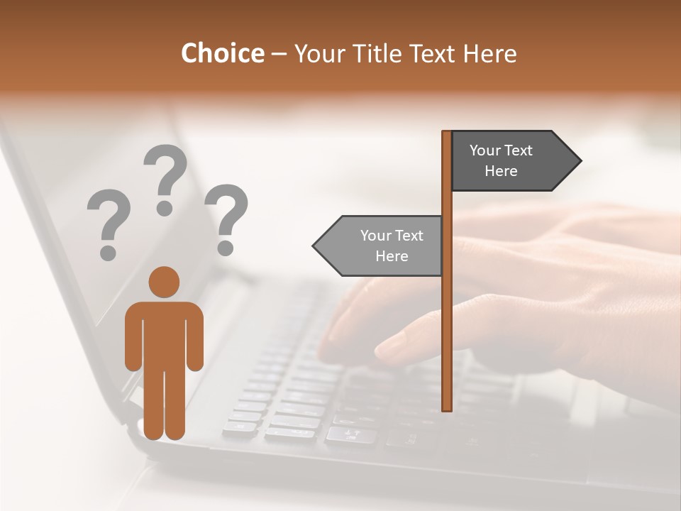 A Person Typing On A Laptop On A Table PowerPoint Template