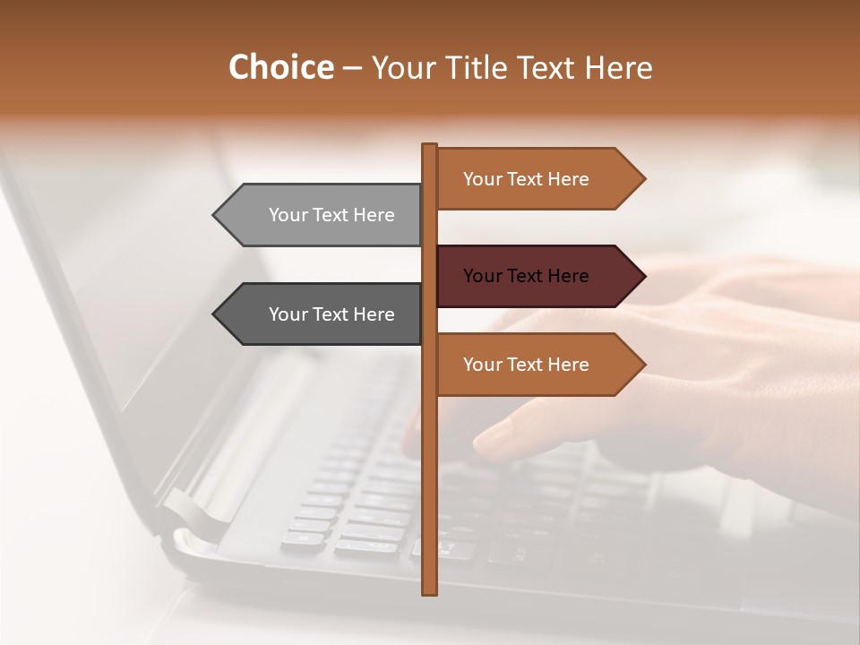 A Person Typing On A Laptop On A Table PowerPoint Template