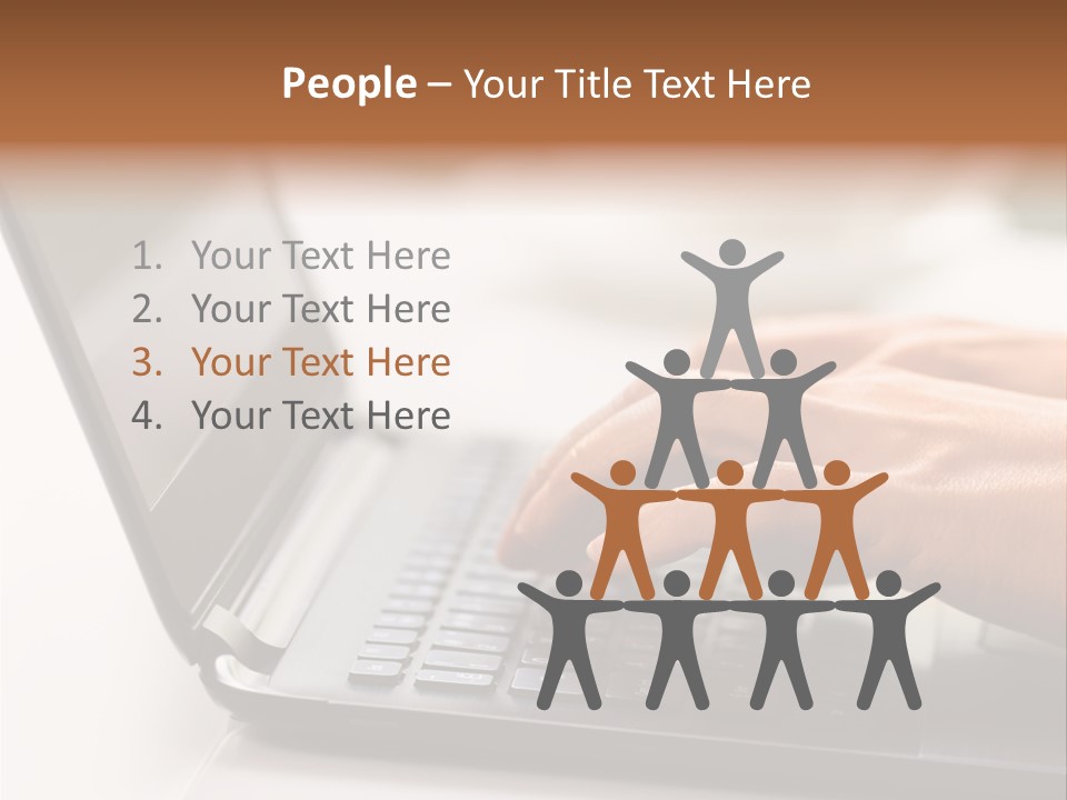 A Person Typing On A Laptop On A Table PowerPoint Template