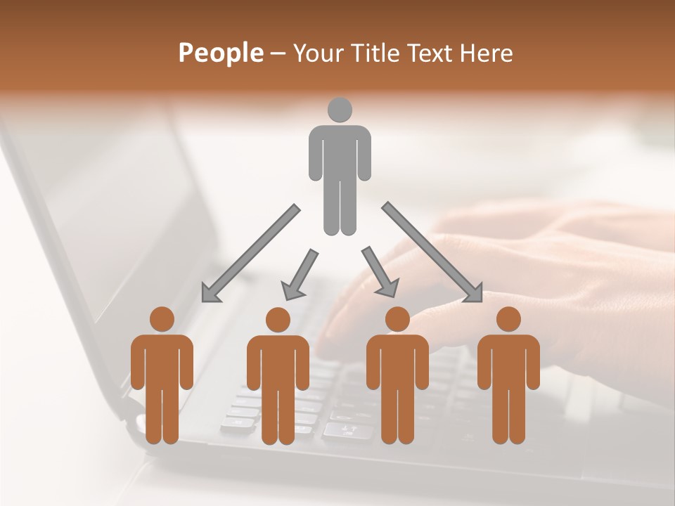 A Person Typing On A Laptop On A Table PowerPoint Template