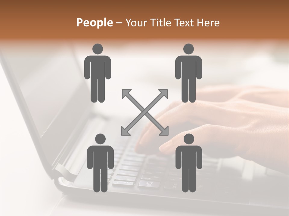 A Person Typing On A Laptop On A Table PowerPoint Template