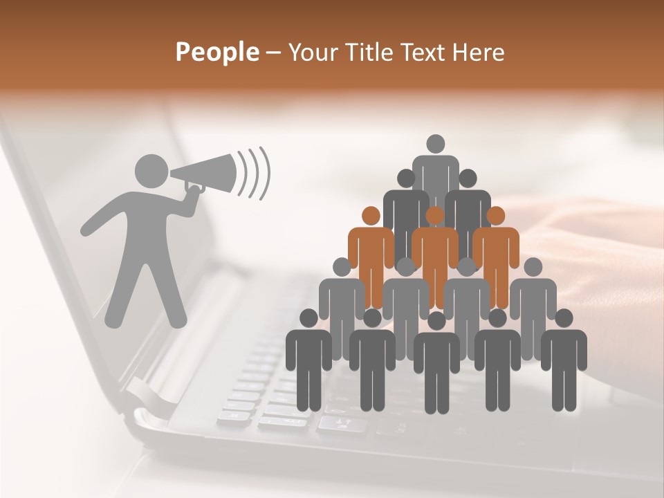 A Person Typing On A Laptop On A Table PowerPoint Template