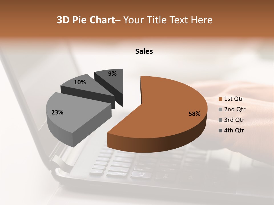 A Person Typing On A Laptop On A Table PowerPoint Template