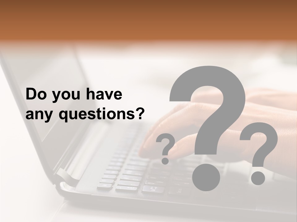 A Person Typing On A Laptop On A Table PowerPoint Template