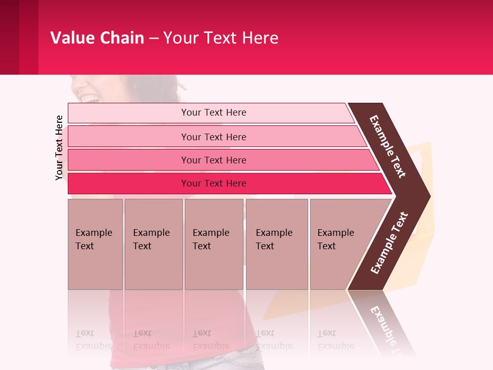 A Woman Holding A Yellow Folder And Pointing At It PowerPoint Template