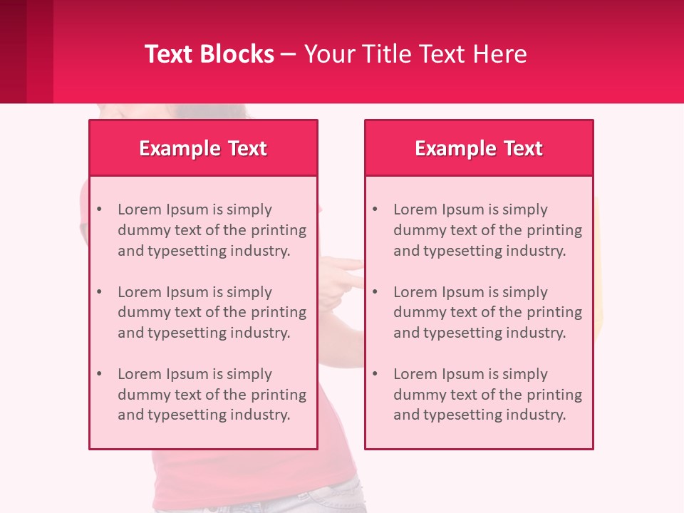 A Woman Holding A Yellow Folder And Pointing At It PowerPoint Template