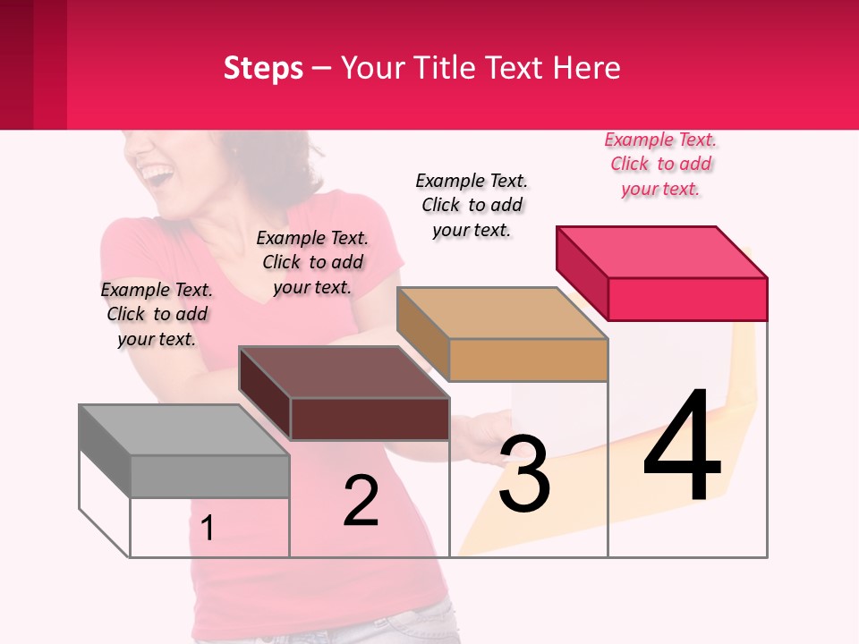 A Woman Holding A Yellow Folder And Pointing At It PowerPoint Template