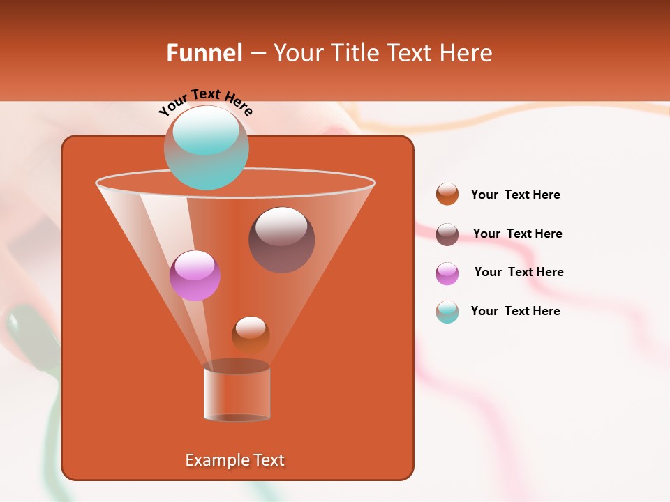 A Woman's Hand With Colorful Nail Polish On It PowerPoint Template