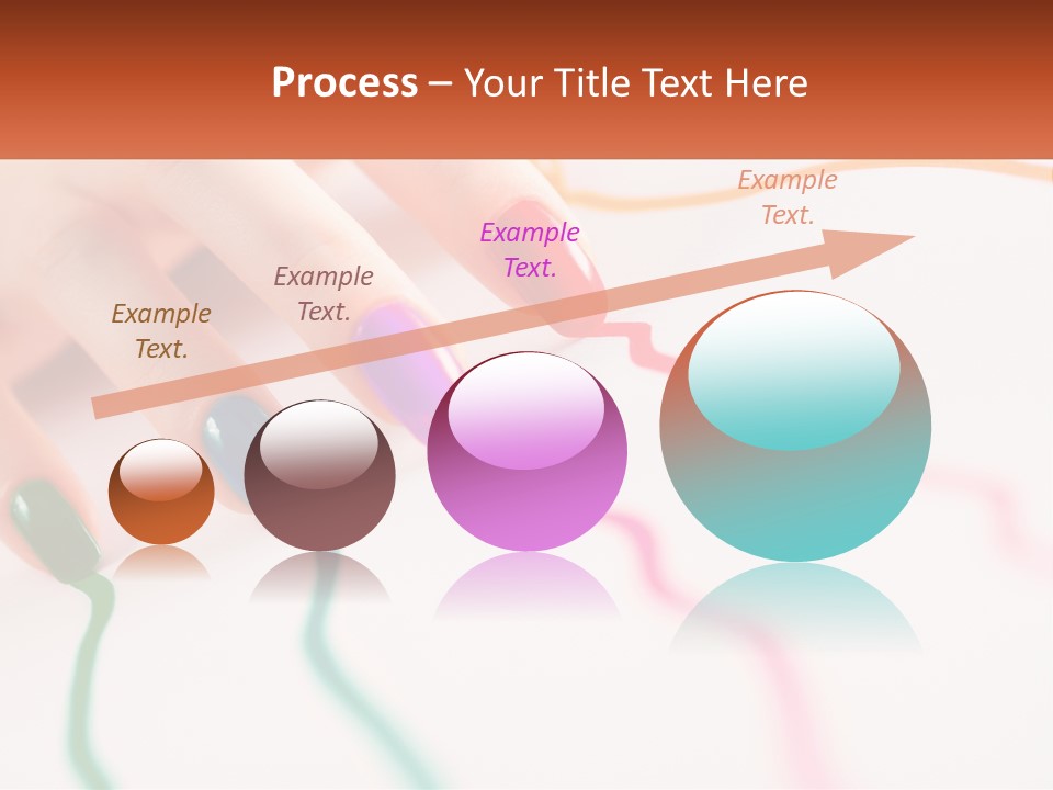 A Woman's Hand With Colorful Nail Polish On It PowerPoint Template