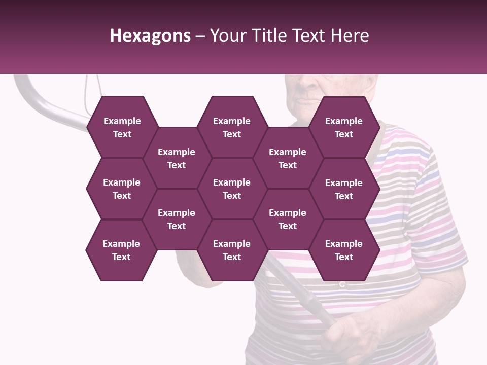 An Old Woman Holding A Metal Object In Her Hand PowerPoint Template