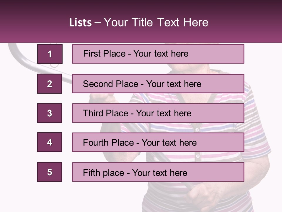 An Old Woman Holding A Metal Object In Her Hand PowerPoint Template