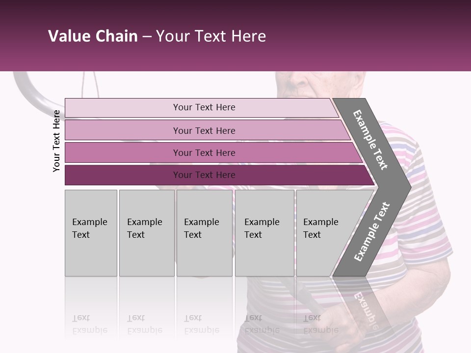 An Old Woman Holding A Metal Object In Her Hand PowerPoint Template