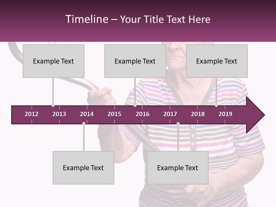 An Old Woman Holding A Metal Object In Her Hand PowerPoint Template