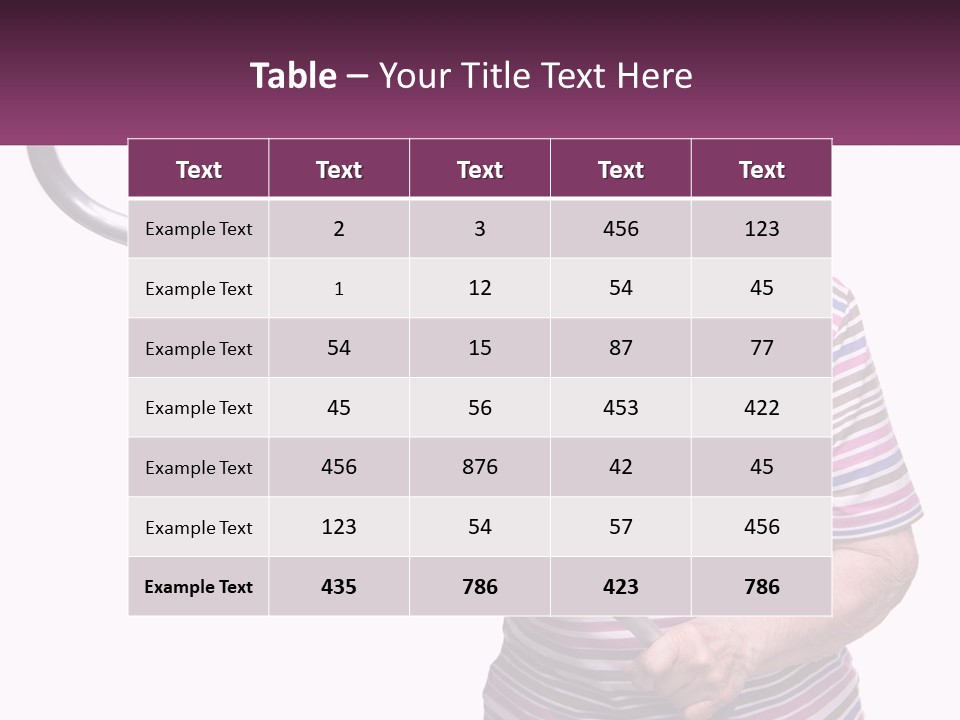 An Old Woman Holding A Metal Object In Her Hand PowerPoint Template