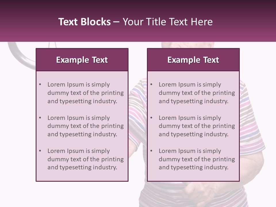 An Old Woman Holding A Metal Object In Her Hand PowerPoint Template