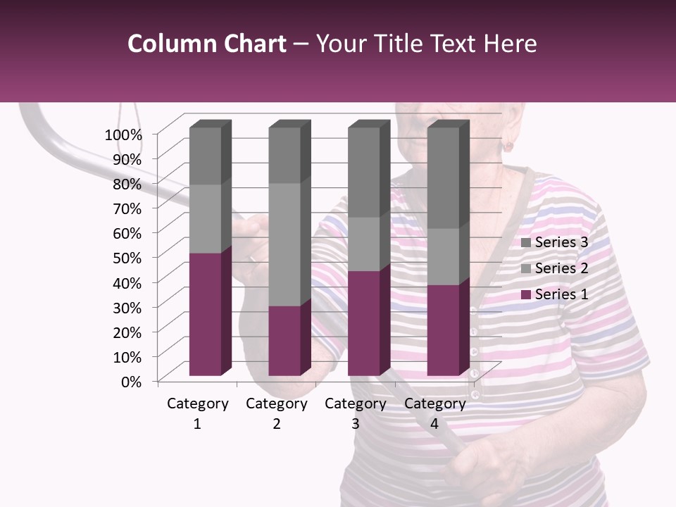 An Old Woman Holding A Metal Object In Her Hand PowerPoint Template
