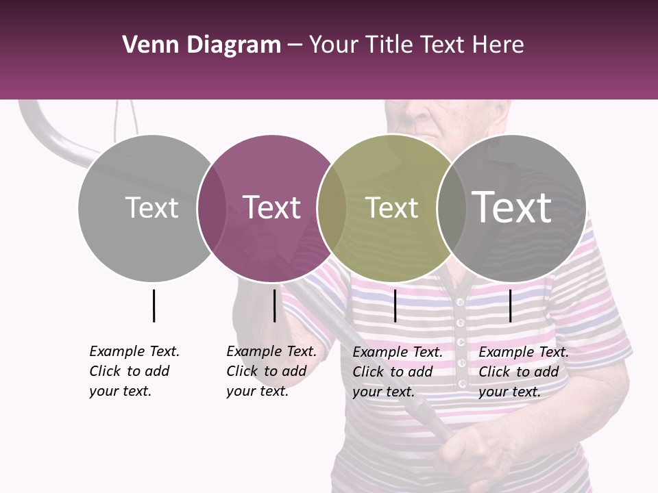 An Old Woman Holding A Metal Object In Her Hand PowerPoint Template