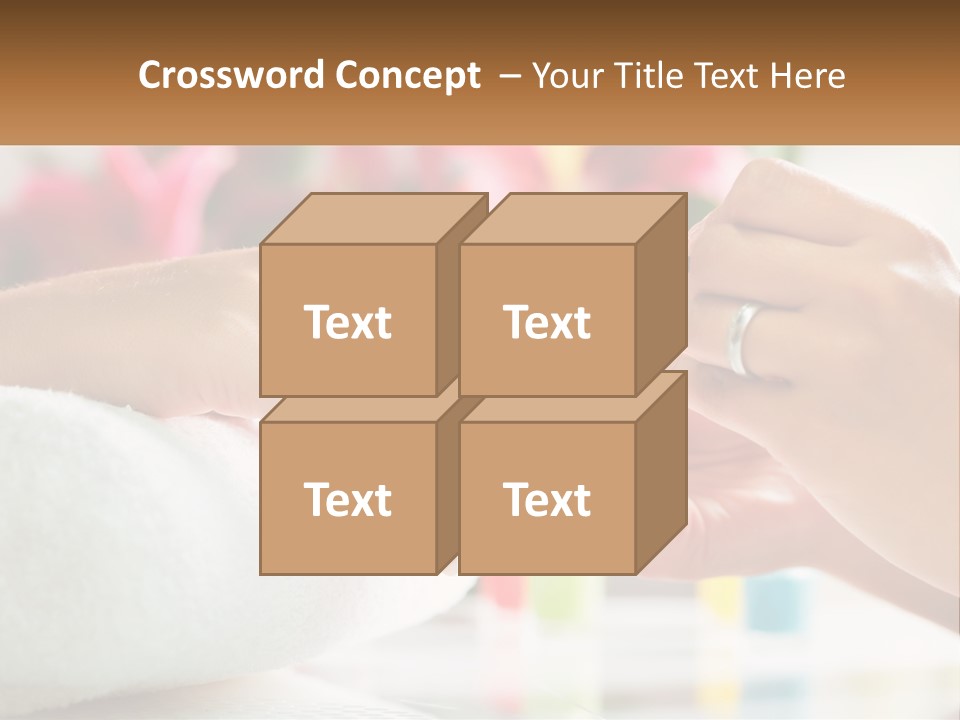 A Woman Getting Her Nails Done By A Nail Salon PowerPoint Template