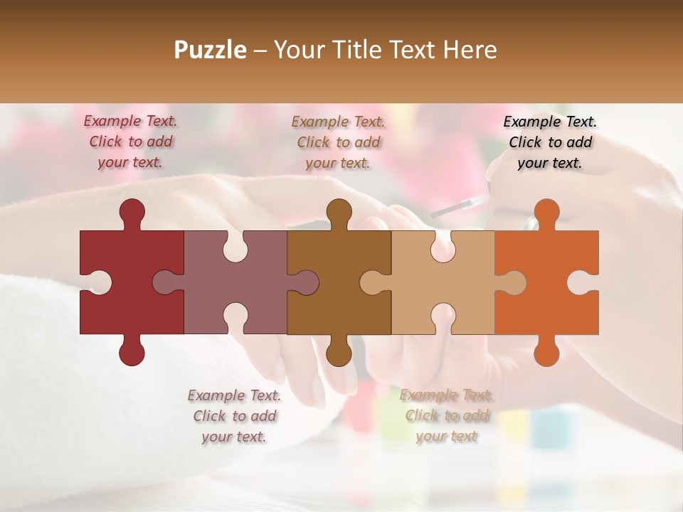 A Woman Getting Her Nails Done By A Nail Salon PowerPoint Template