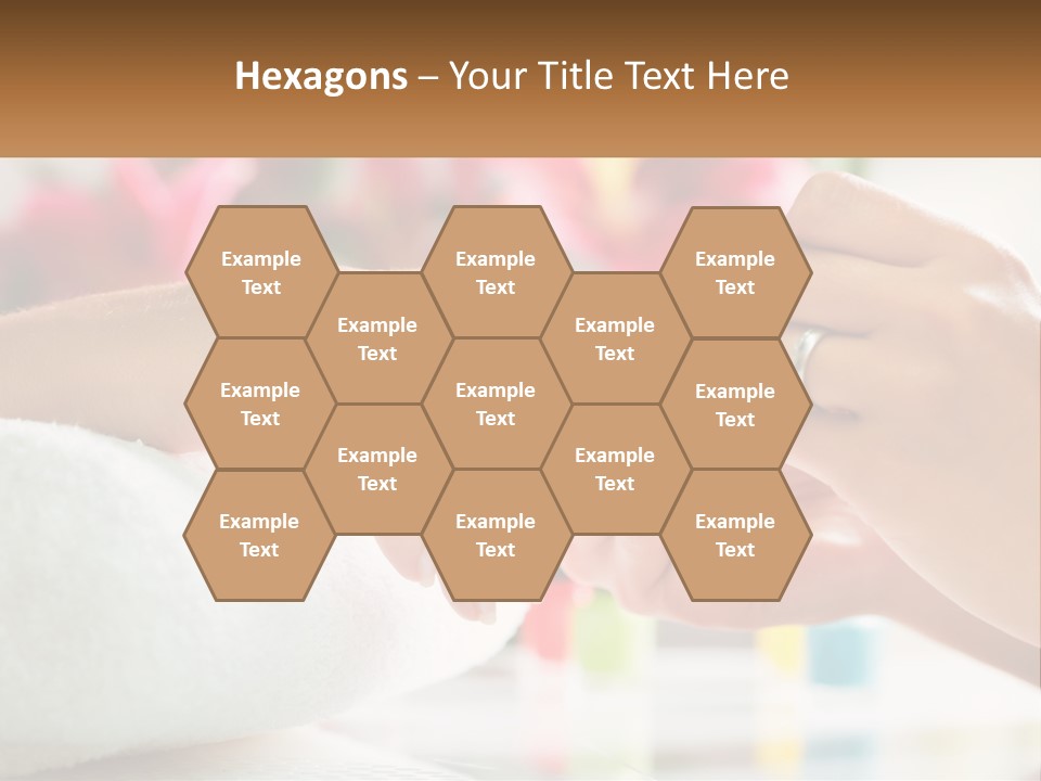 A Woman Getting Her Nails Done By A Nail Salon PowerPoint Template