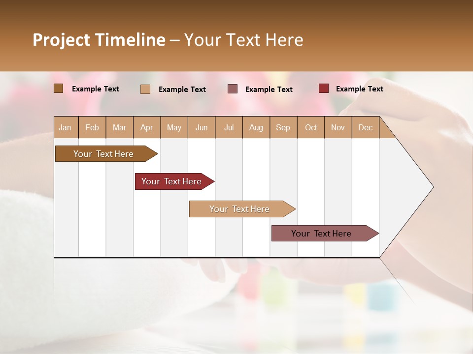 A Woman Getting Her Nails Done By A Nail Salon PowerPoint Template