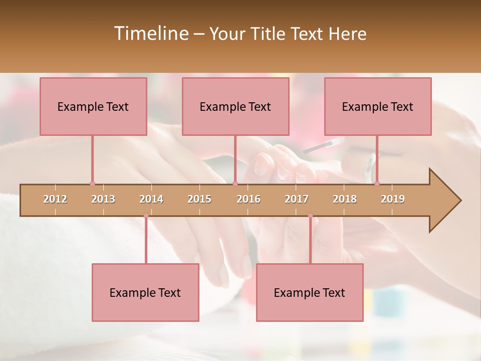 A Woman Getting Her Nails Done By A Nail Salon PowerPoint Template
