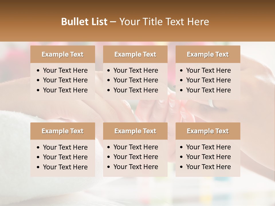 A Woman Getting Her Nails Done By A Nail Salon PowerPoint Template