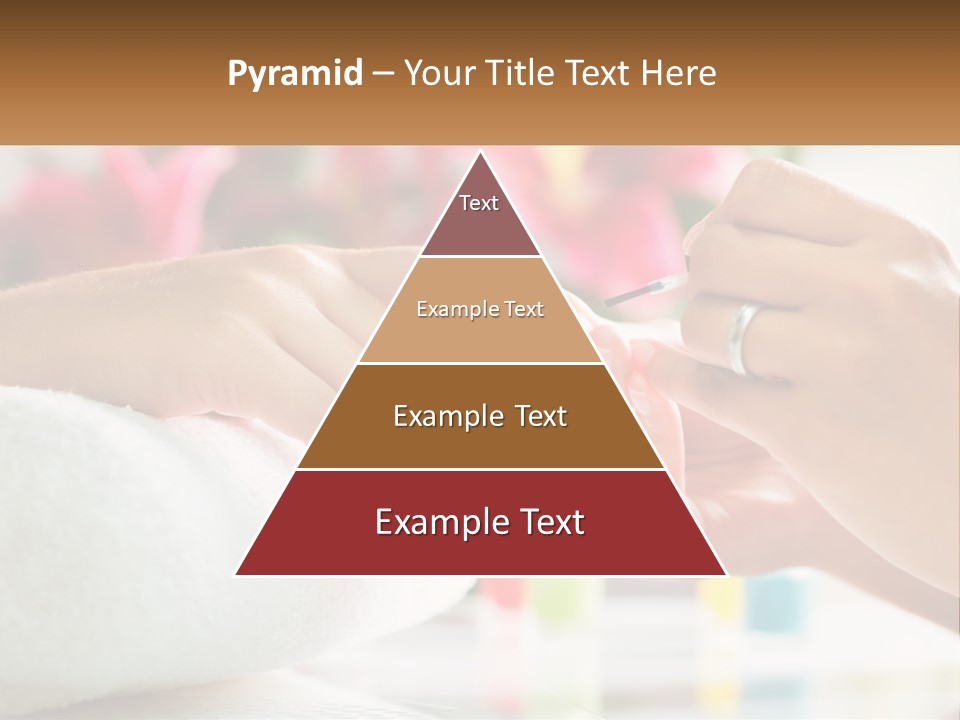 A Woman Getting Her Nails Done By A Nail Salon PowerPoint Template