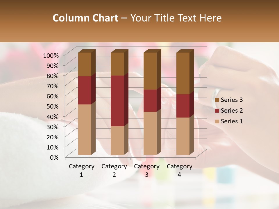 A Woman Getting Her Nails Done By A Nail Salon PowerPoint Template