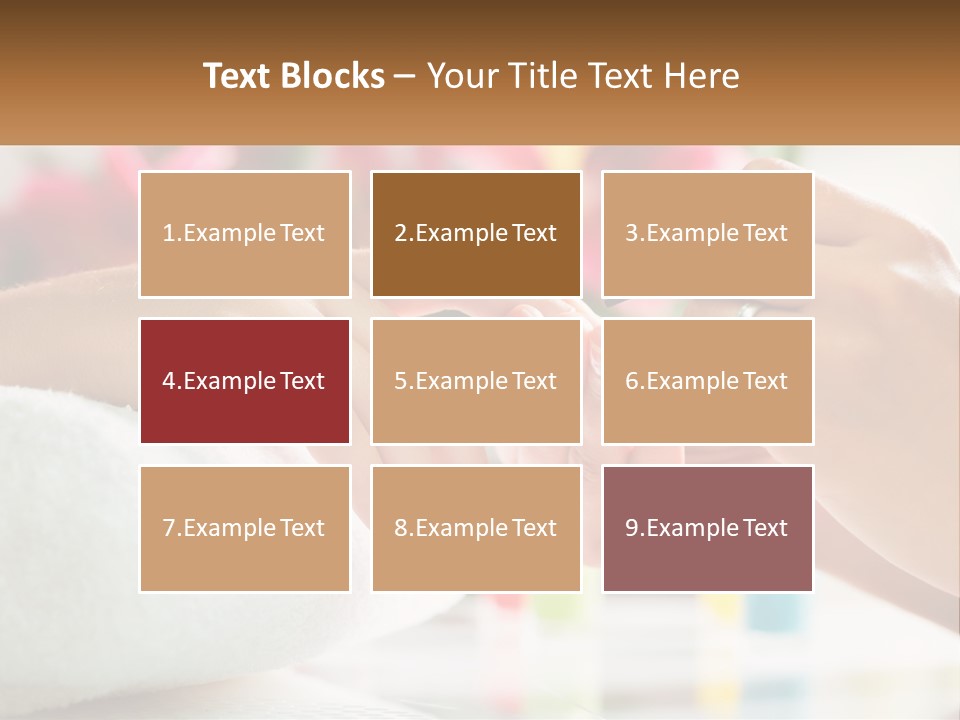 A Woman Getting Her Nails Done By A Nail Salon PowerPoint Template