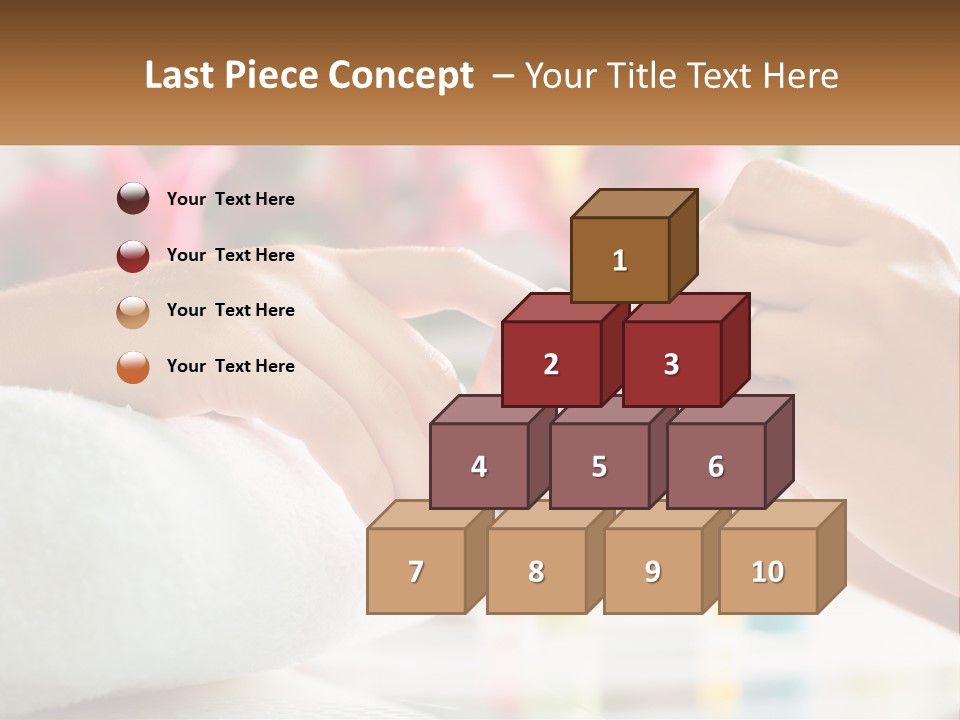 A Woman Getting Her Nails Done By A Nail Salon PowerPoint Template