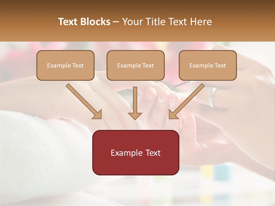 A Woman Getting Her Nails Done By A Nail Salon PowerPoint Template