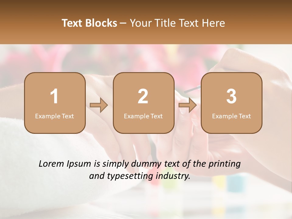 A Woman Getting Her Nails Done By A Nail Salon PowerPoint Template