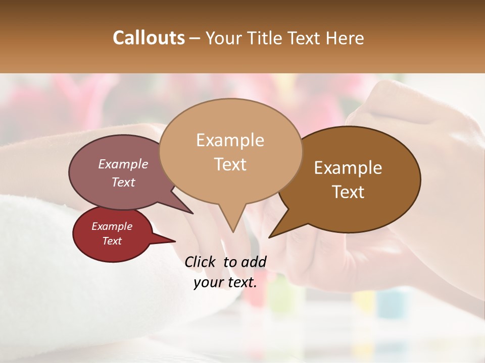 A Woman Getting Her Nails Done By A Nail Salon PowerPoint Template