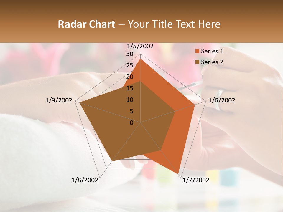 A Woman Getting Her Nails Done By A Nail Salon PowerPoint Template