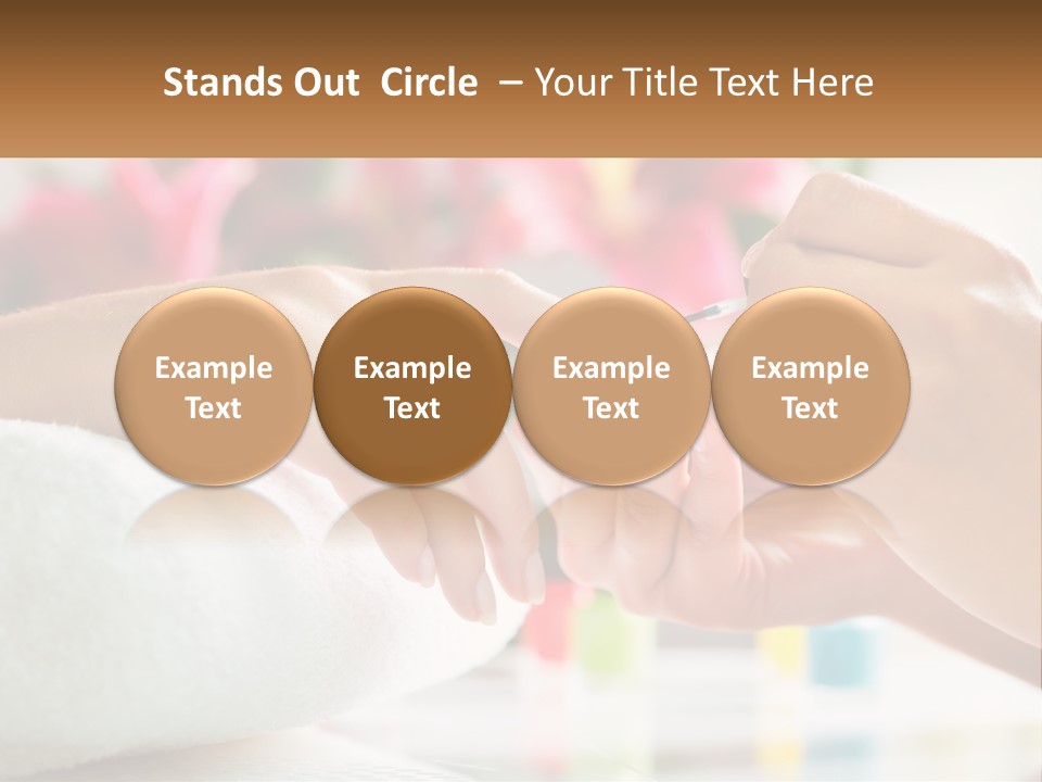 A Woman Getting Her Nails Done By A Nail Salon PowerPoint Template