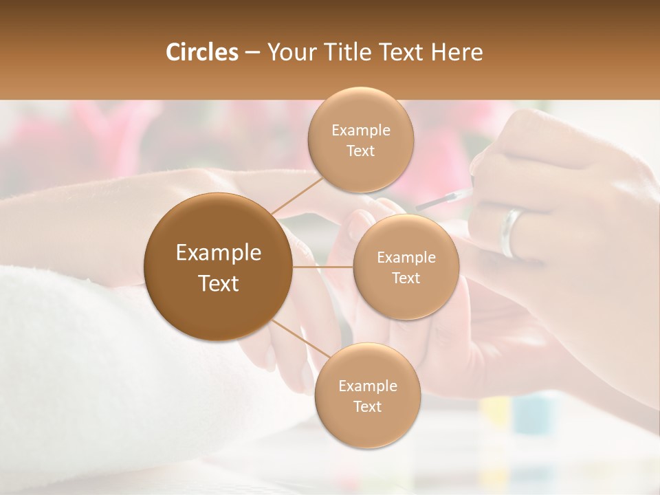 A Woman Getting Her Nails Done By A Nail Salon PowerPoint Template