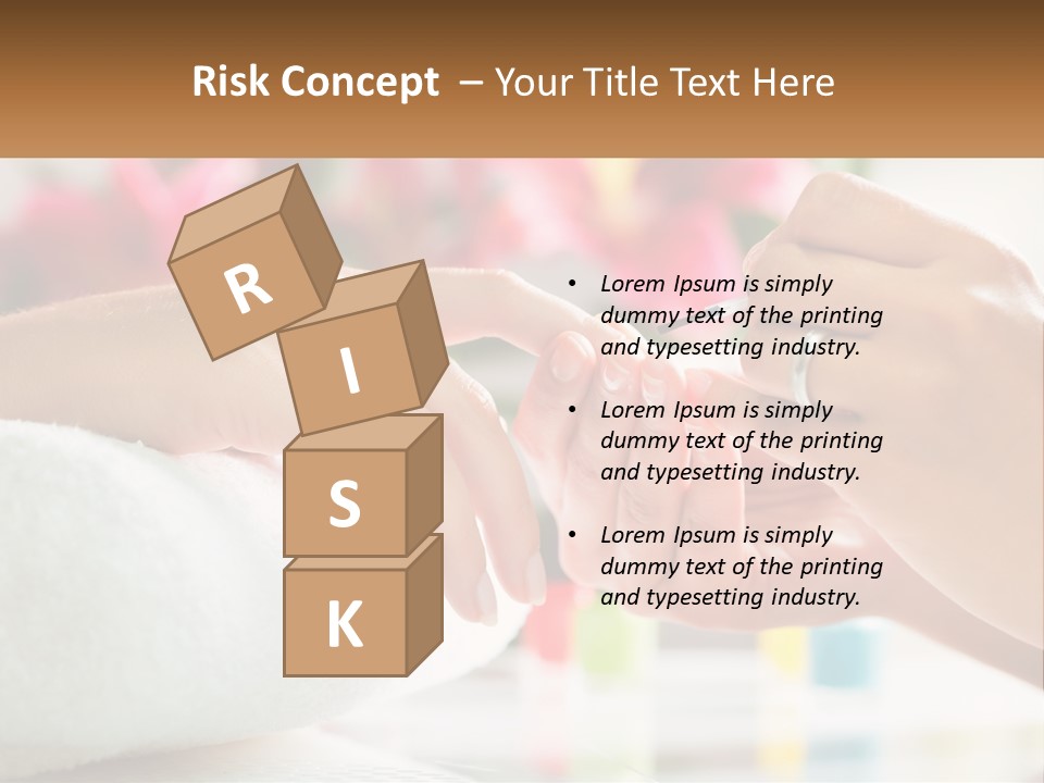 A Woman Getting Her Nails Done By A Nail Salon PowerPoint Template