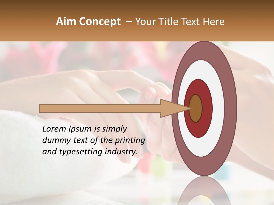 A Woman Getting Her Nails Done By A Nail Salon PowerPoint Template