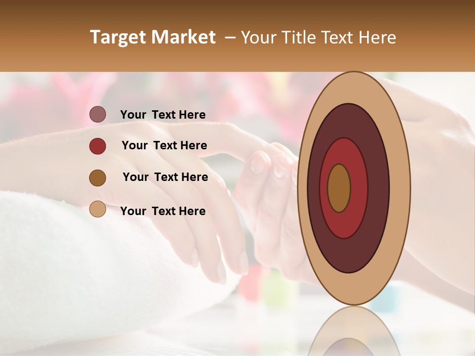 A Woman Getting Her Nails Done By A Nail Salon PowerPoint Template