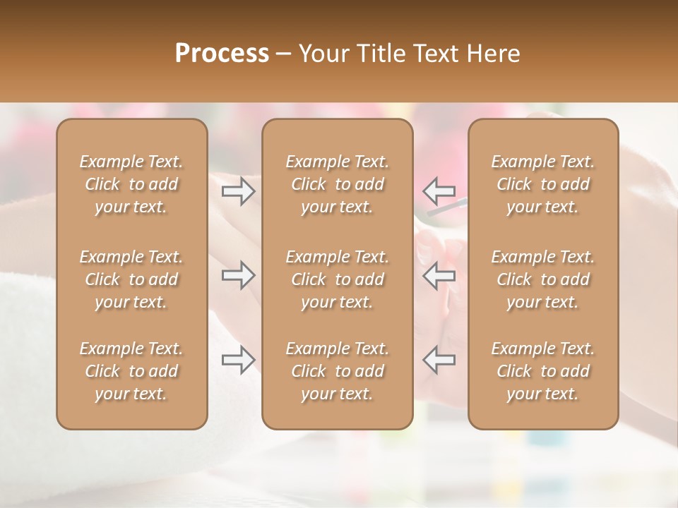 A Woman Getting Her Nails Done By A Nail Salon PowerPoint Template